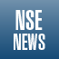 Blue image with white text that says NSE News