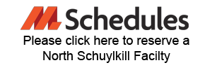ML Schedules logo with orange stylized “ML” — Please click here to reserve a North Schuylkill Facility